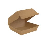 ECO BURGER L Упаковка бумажная для бургеров крафт 120x120x70мм (50 шт/упак)(150шт/кор)